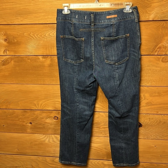 Pilcro And The Letterpress Womens Pleated High Waist Relaxed Whiskered Jeans 30 - Picture 7 of 10